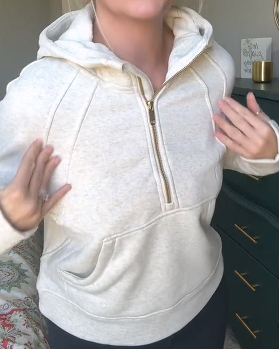 Zipper Long Sleeve Hoodie