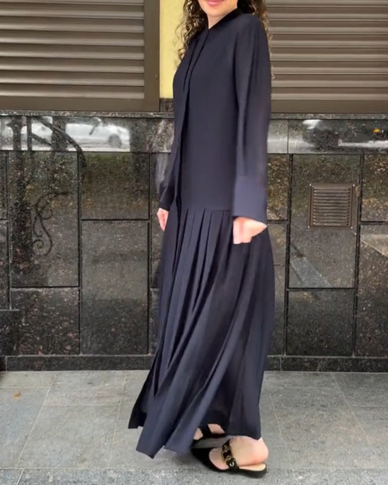 Slip Pleated Dress Set