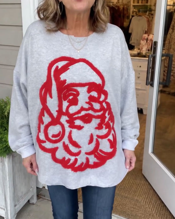 Stylish Santa Claus Loose Sweatshirt