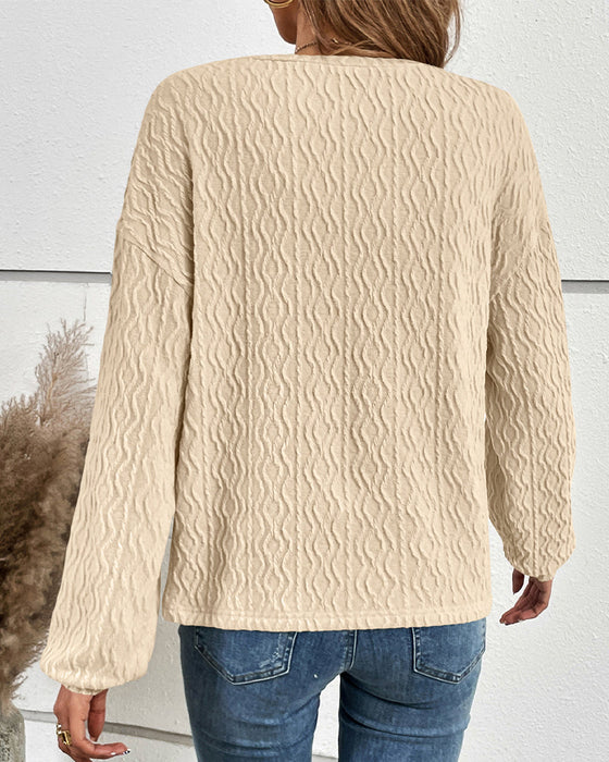 Solid Color Top with Buttons