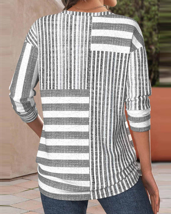 Casual striped printed top