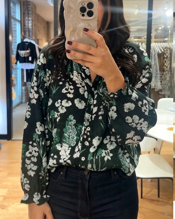 Casual Long Sleeve Printed Blouse