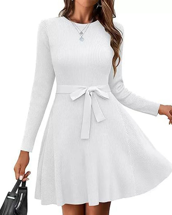 Long Sleeve Tie Dress