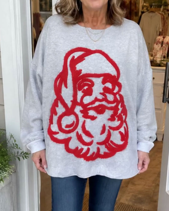 Stylish Santa Claus Loose Sweatshirt