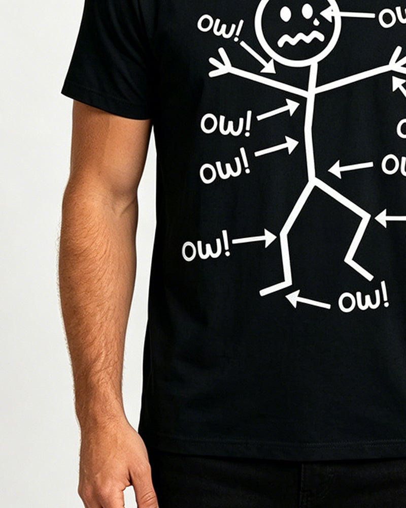 Match Print Cotton Casual T-Shirt