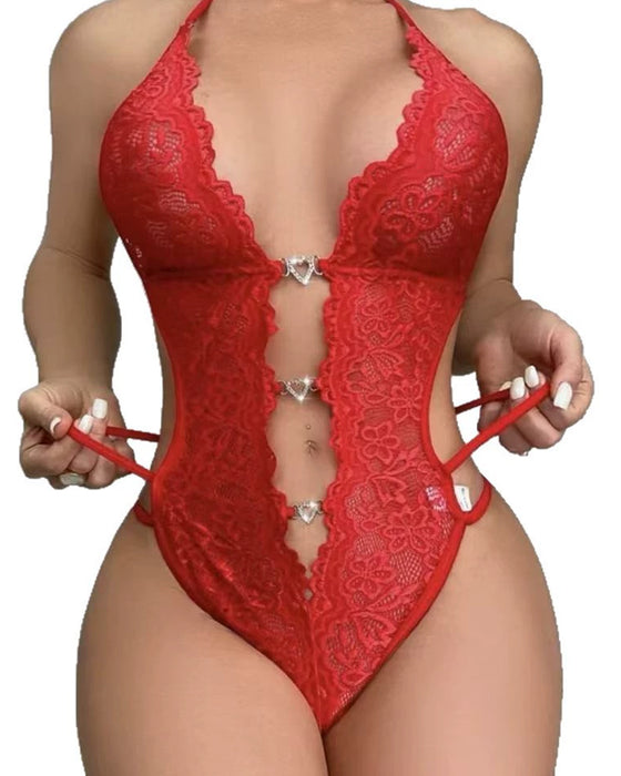 Cropped Lace Hollow Jumpsuit