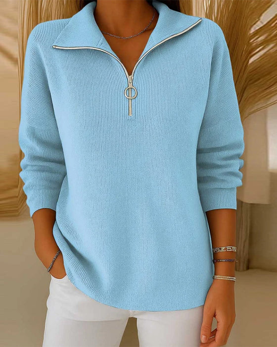 Half-zip Fashion Pullover Sweater