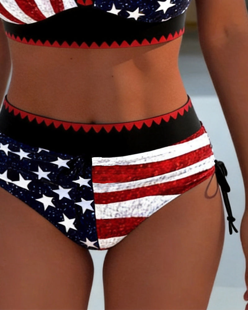 High Waist Printed Bikini