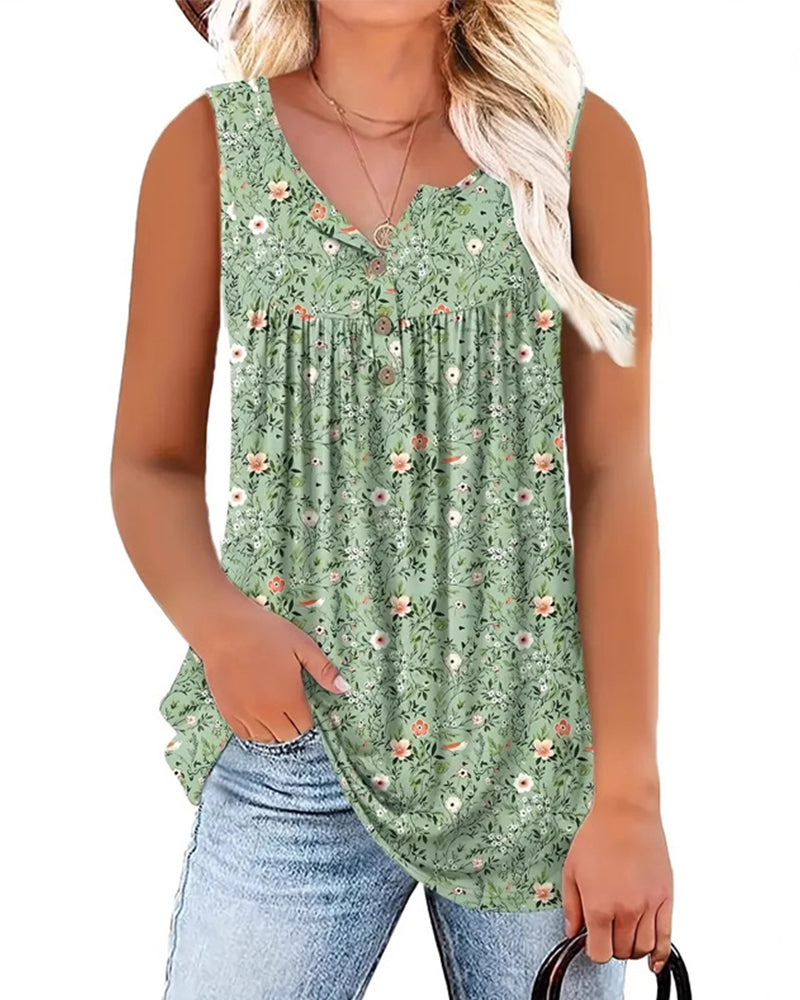 Floral Sleeveless Tank Top