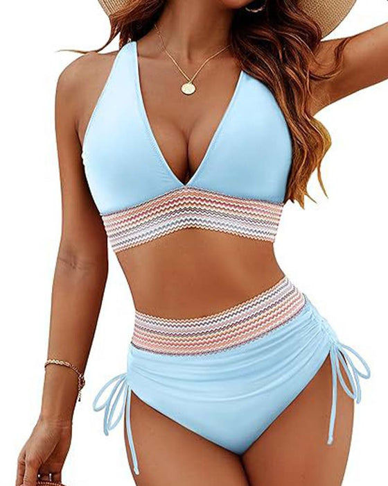 Vacation V-Neck Lace Up Bikini