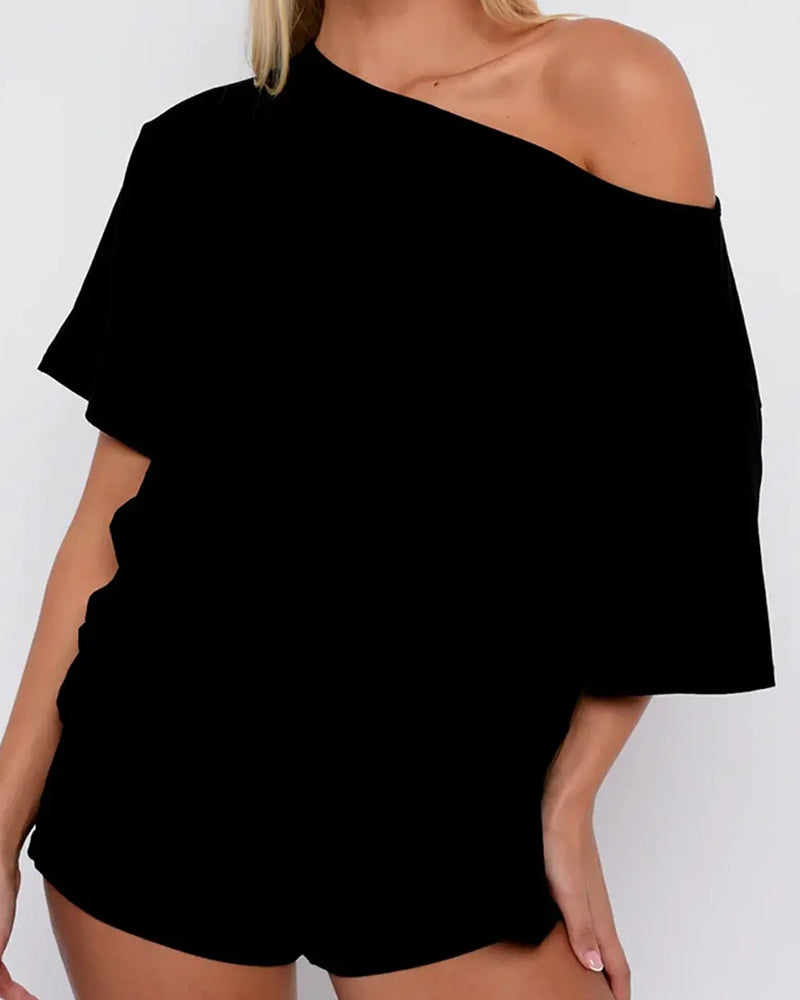 Textured Solid Two-Piece Set