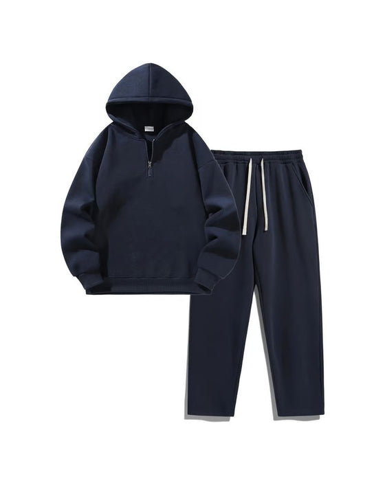 Half-Zip Hooded Sweatshirt Set