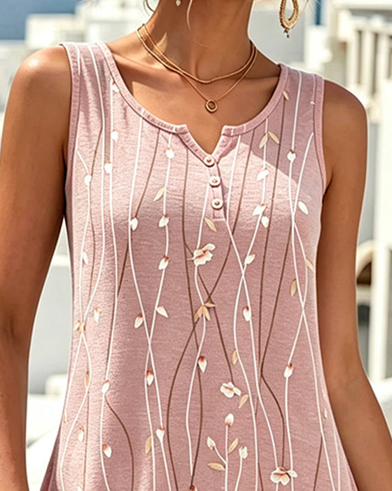 Small V-Neck Sleeveless A-Line Dress