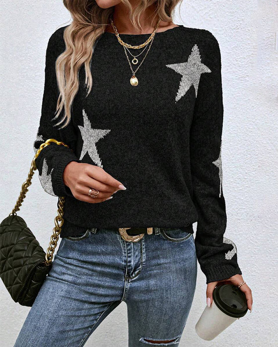 Fashionable Five-Pointed Star Pullover