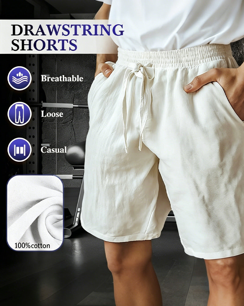 Drawstring Elastic Waist Shorts