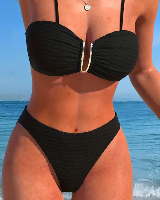 Sexy Solid Color Bikini
