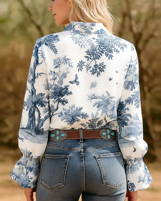Printed Long Sleeve Shirt
