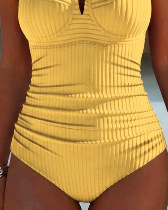 Spaghetti Strap Square Neck One-Piece