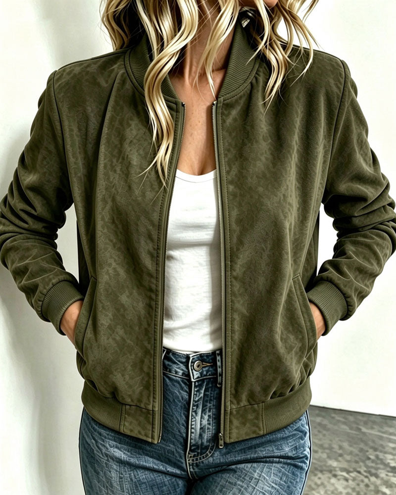 Solid Color Long Sleeve Coat