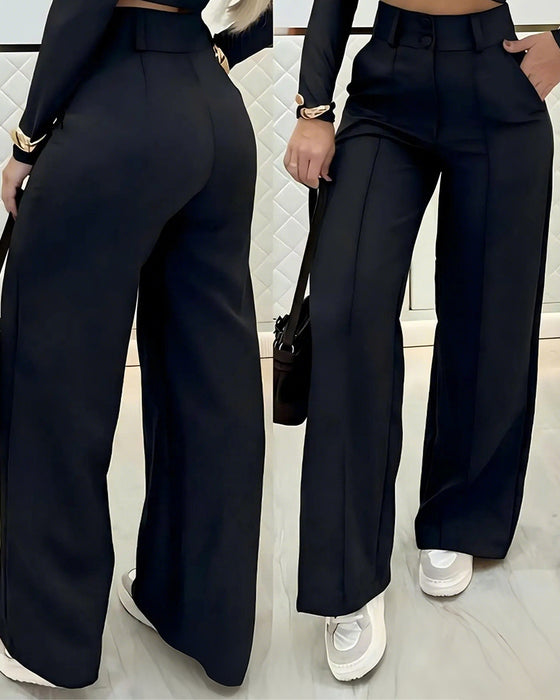 Casual High Waist Long Pants
