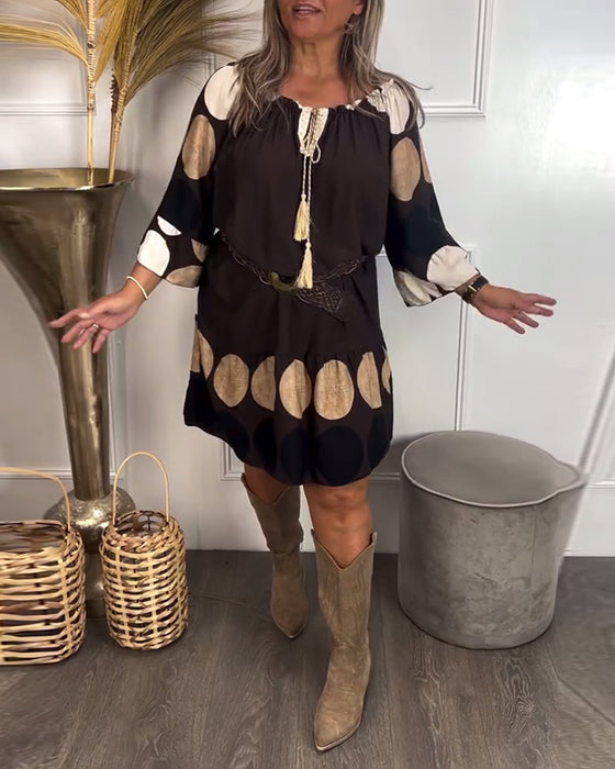 Polka-Dot Fashionable Dress