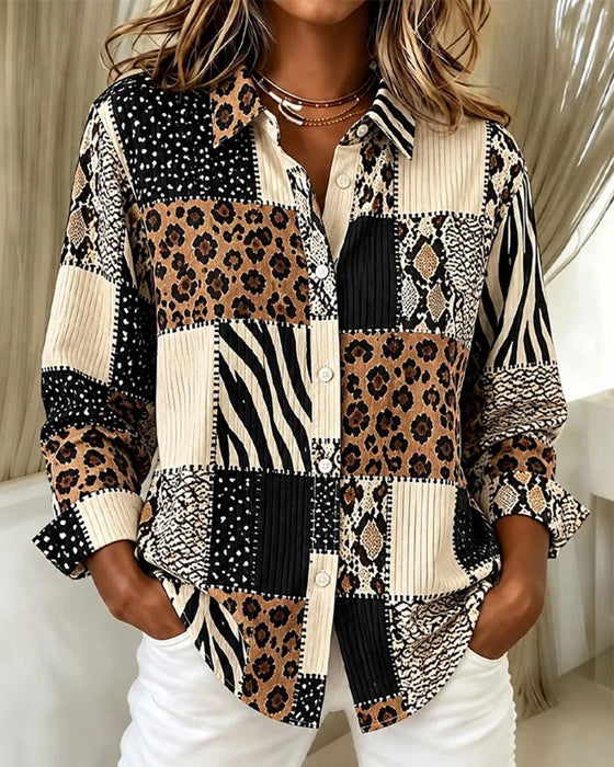 Leopard Zebra Stripe Shirt