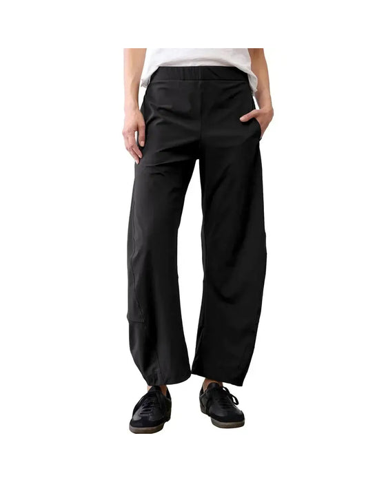 Solid Color Mid-Waist Length Pants